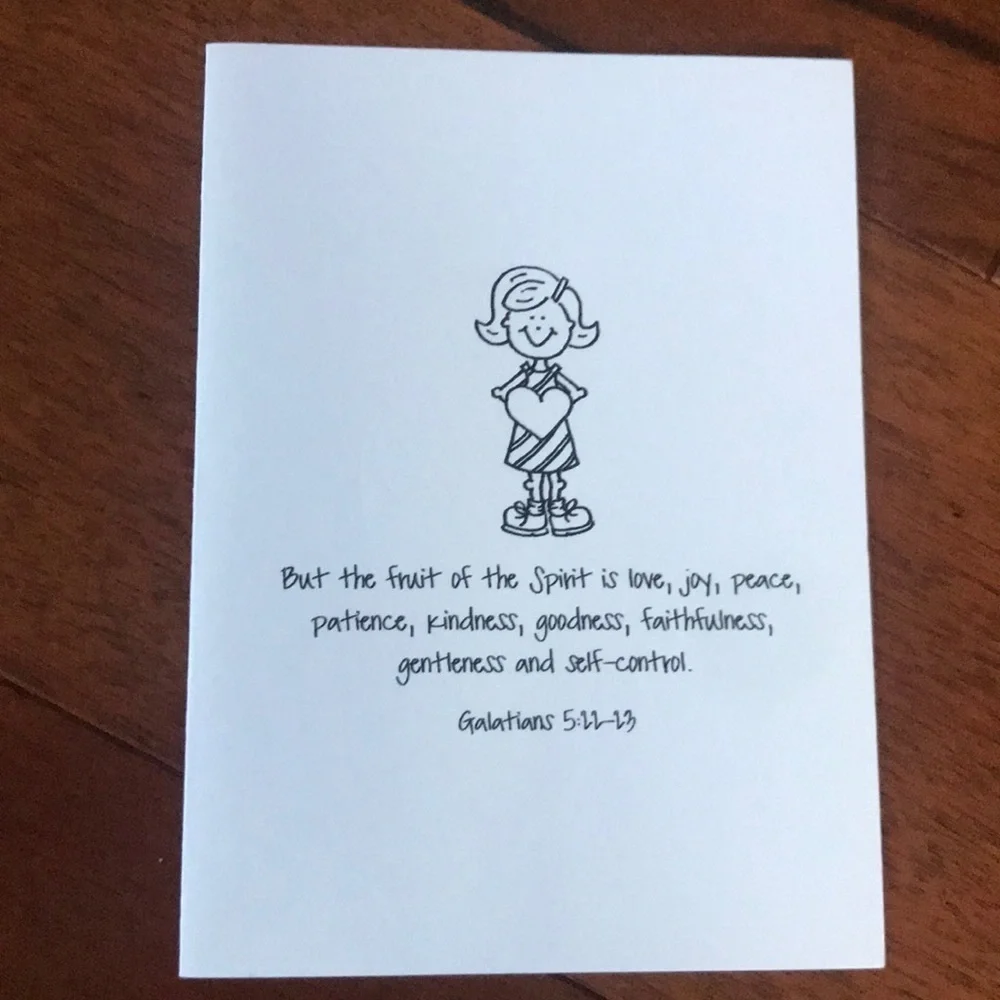 Adorable Kim’s kid’s bible verse stationary.